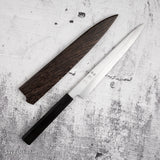 Nakagawa Ginsan Kasumi Finish Sujihiki 240mm 黑檀木