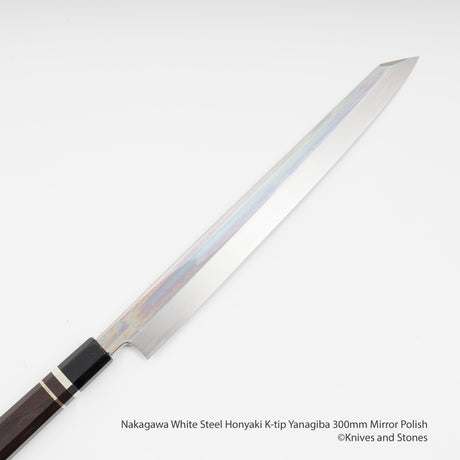 Nakagawa 白鋼 Honyaki K-tip 柳葉刀 300mm 鏡面拋光