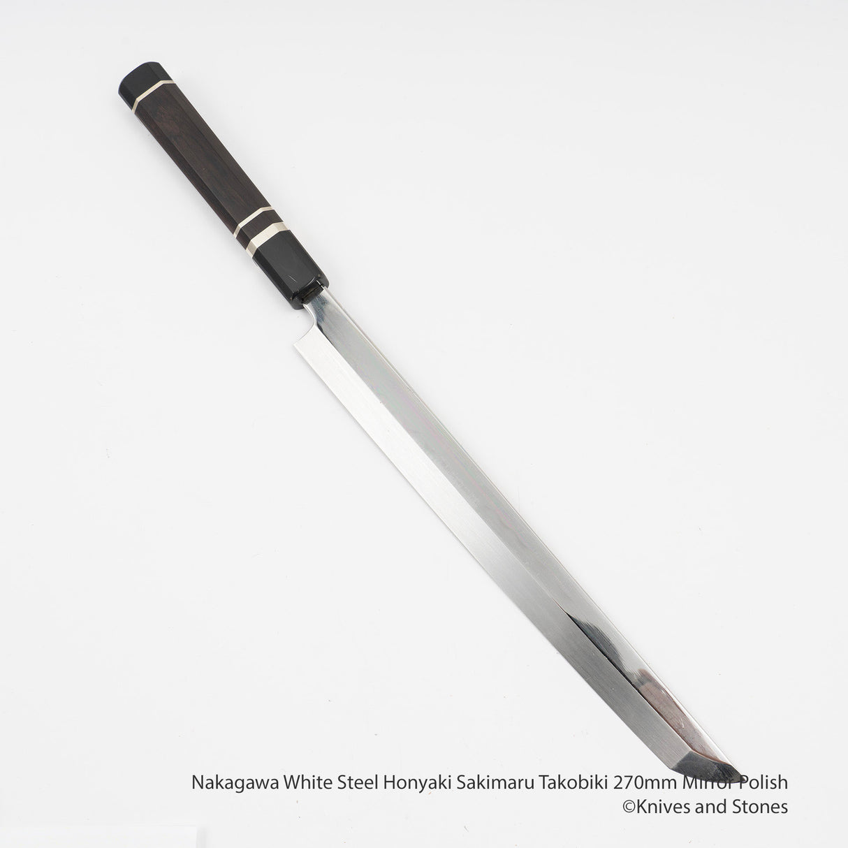 中川白鋼 Honyaki Sakimaru Takobiki 270mm 鏡面拋光
