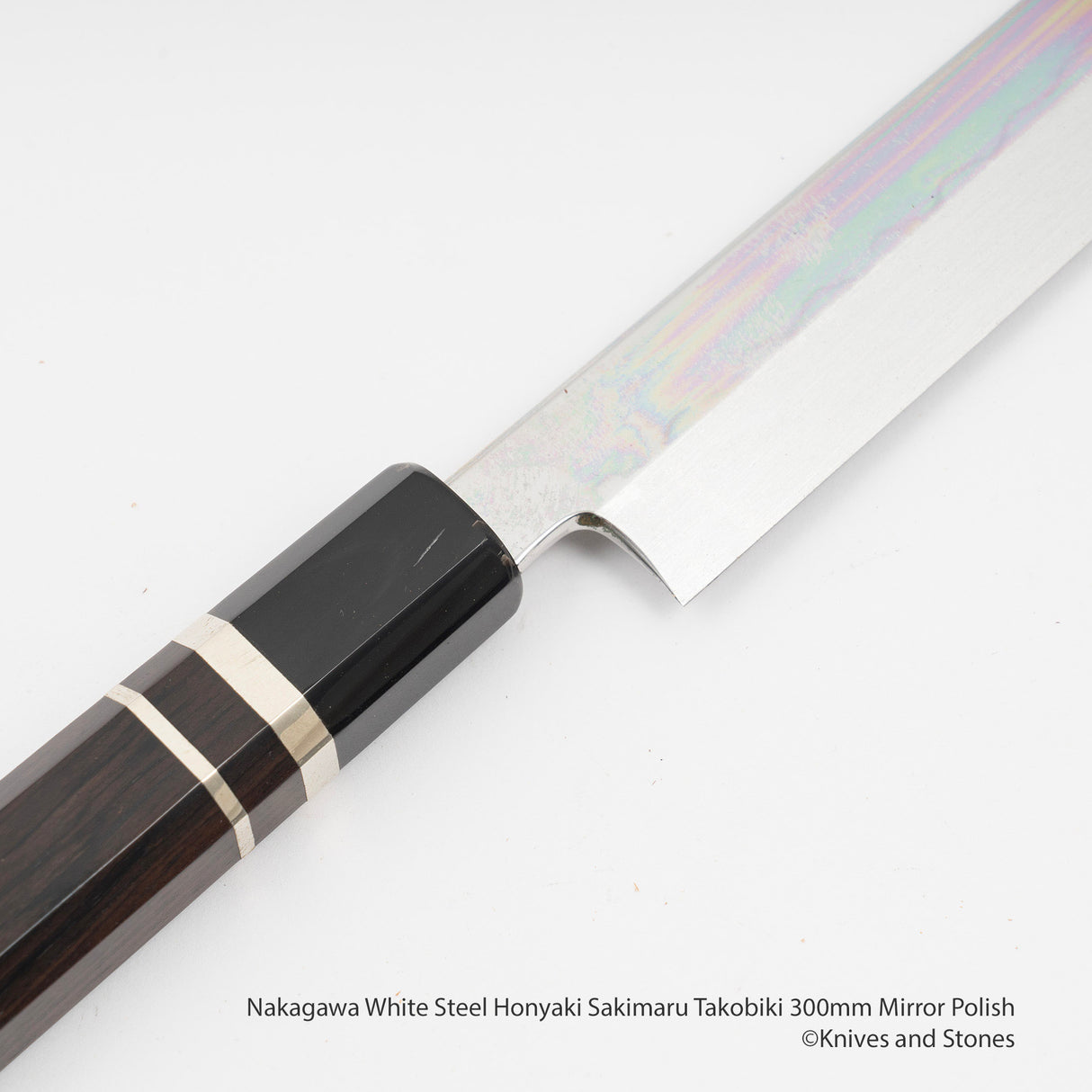 中川白鋼 Honyaki Sakimaru Takobiki 300mm 鏡面拋光