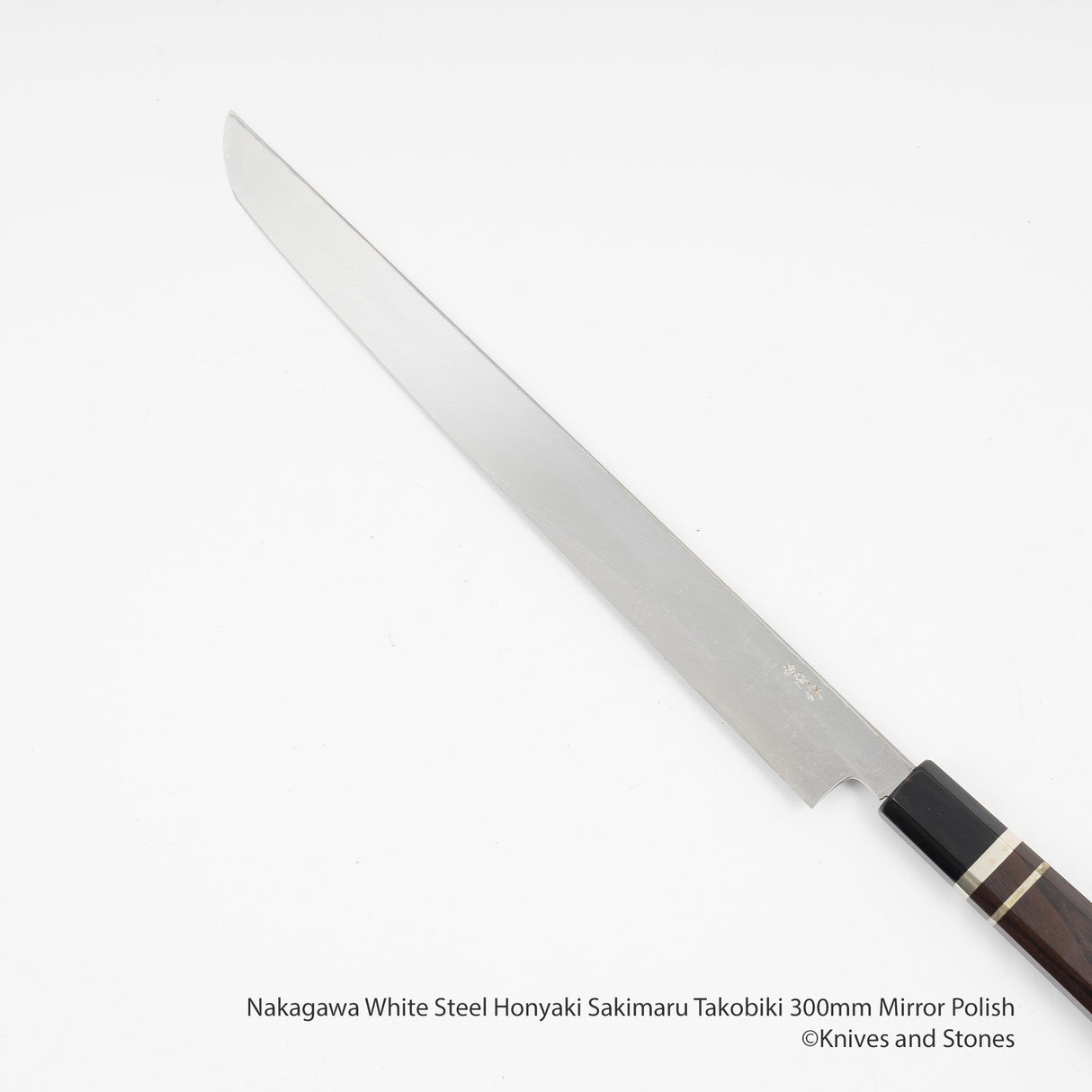 中川白鋼 Honyaki Sakimaru Takobiki 300mm 鏡面拋光