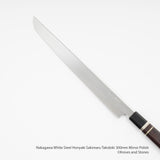 中川白鋼 Honyaki Sakimaru Takobiki 300mm 鏡面拋光