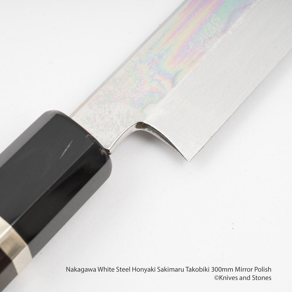 中川白鋼 Honyaki Sakimaru Takobiki 300mm 鏡面拋光