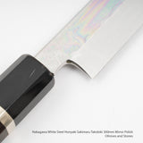中川白鋼 Honyaki Sakimaru Takobiki 300mm 鏡面拋光