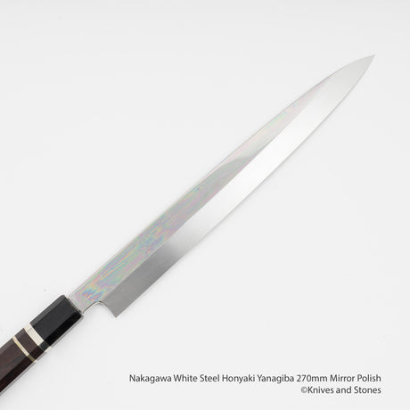 中川白鋼 Honyaki Yanagiba 270mm 鏡面拋光