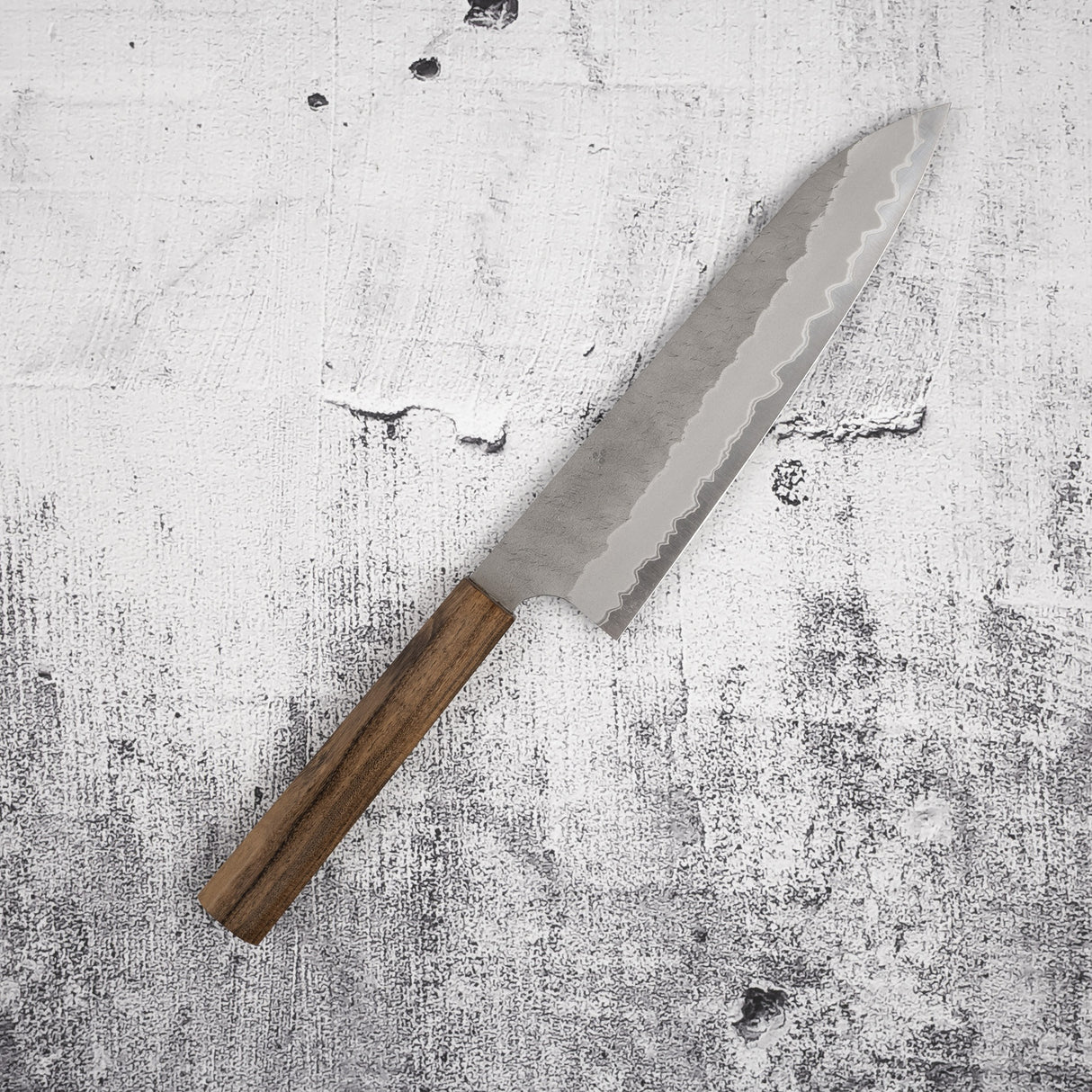 Nigara Aogami（藍色）Super Gyuto 210mm Tsuchime Black Chacate