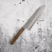 二唐 超級青鋼 牛刀 210mm 鎚目 黑色 Chacate柄