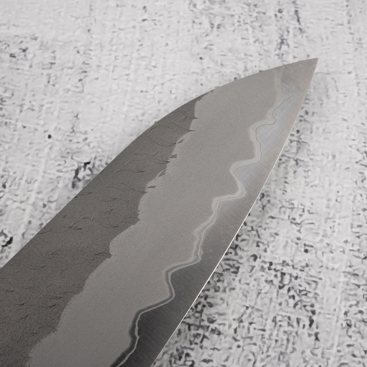 Nigara Aogami（藍色）Super Gyuto 210mm Tsuchime Black Chacate