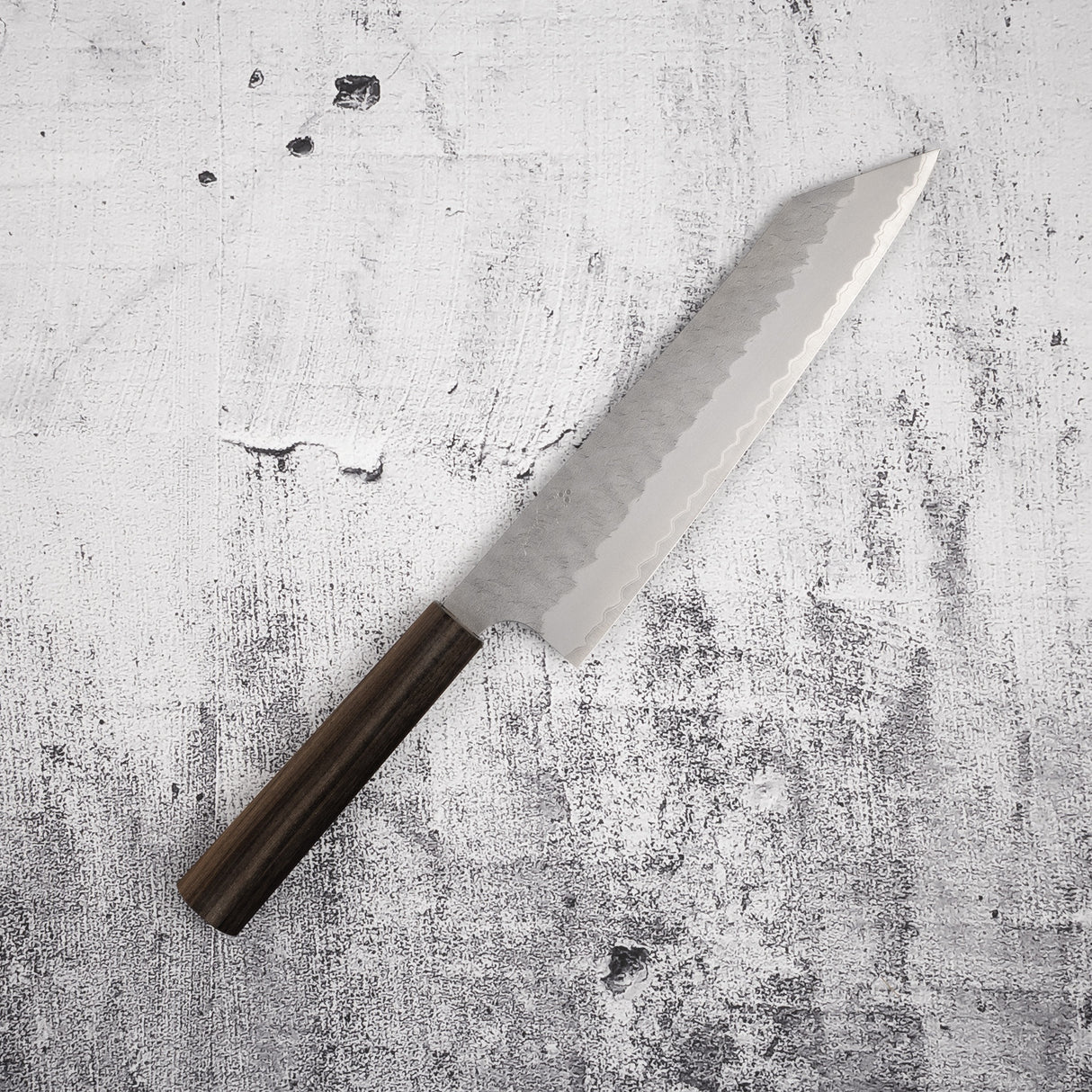 Nigara Aogami（藍色）超級K-tip Gyuto 240mm Tsuchime 黑色Chacate