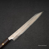 Nigara Anmon Kurozome Blue 2 Damascus Kiritsuke Yanagiba 270mm