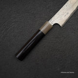 Nigara Anmon Kurozome Blue 2 Damascus Kiritsuke Yanagiba 300mm