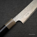 Nigara Anmon Kurozome Blue 2 Damascus Kiritsuke Yanagiba 300mm
