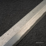 Nigara Anmon Kurozome Blue 2 Damascus Kiritsuke Yanagiba 300mm