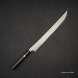 Nigara 暗門 黑染 藍色 2 大馬士革 崎丸 章引柳葉 330mm