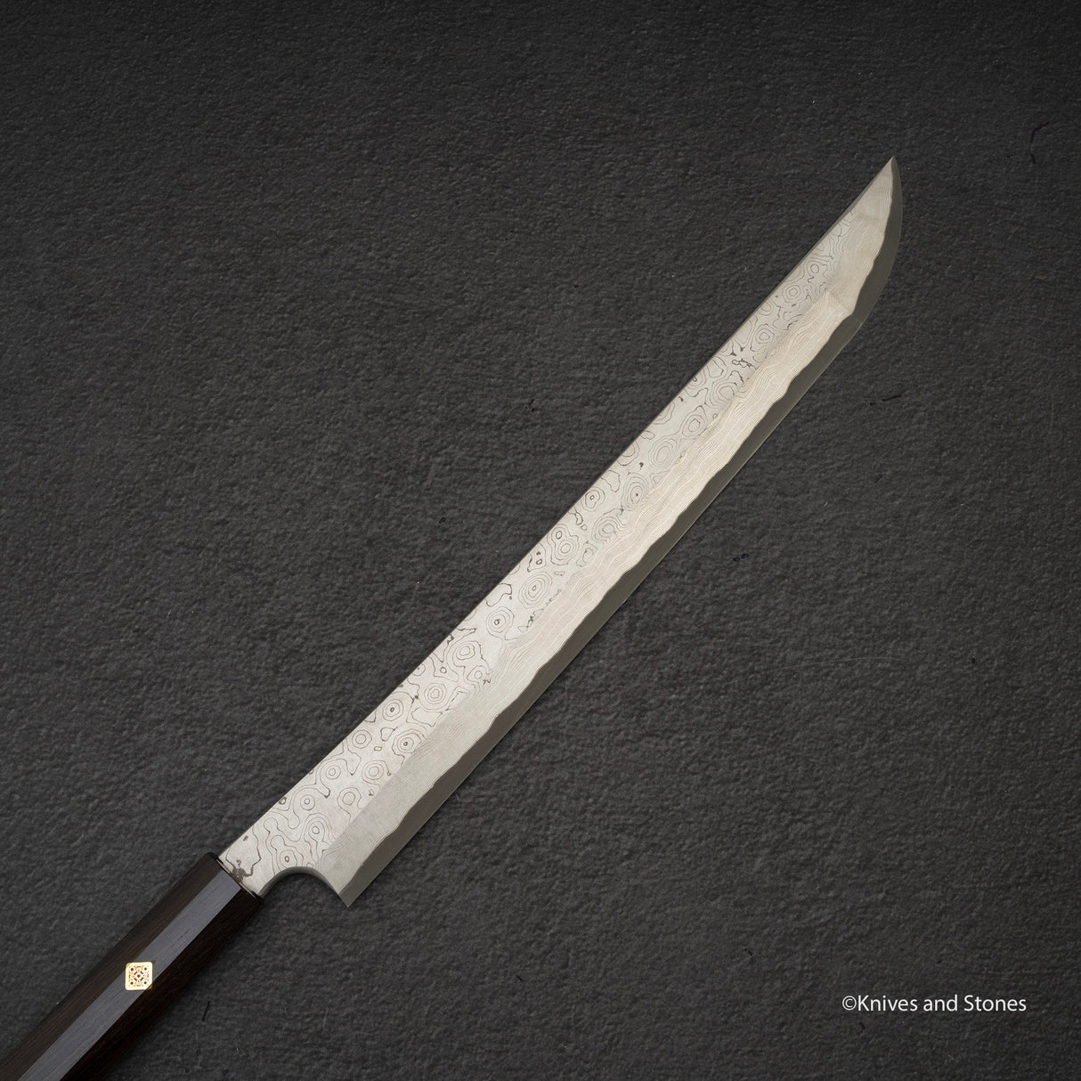 Nigara 暗門 黑染 藍色 2 大馬士革 崎丸 章引柳葉 330mm