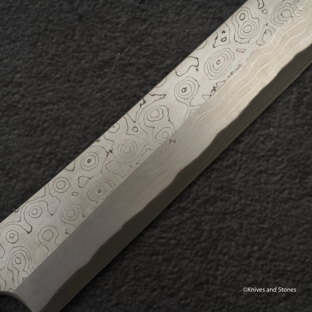 Nigara 暗門 黑染 藍色 2 大馬士革 崎丸 章引柳葉 330mm