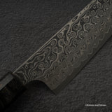 Nigara Anmon（暗紋）SG2 雨滴大馬士革文化 180 mm Brich Burl 手柄
