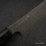 Nigara Anmon SG2 Raindrop Damascus Sakimaru Sujihiki 300mm
