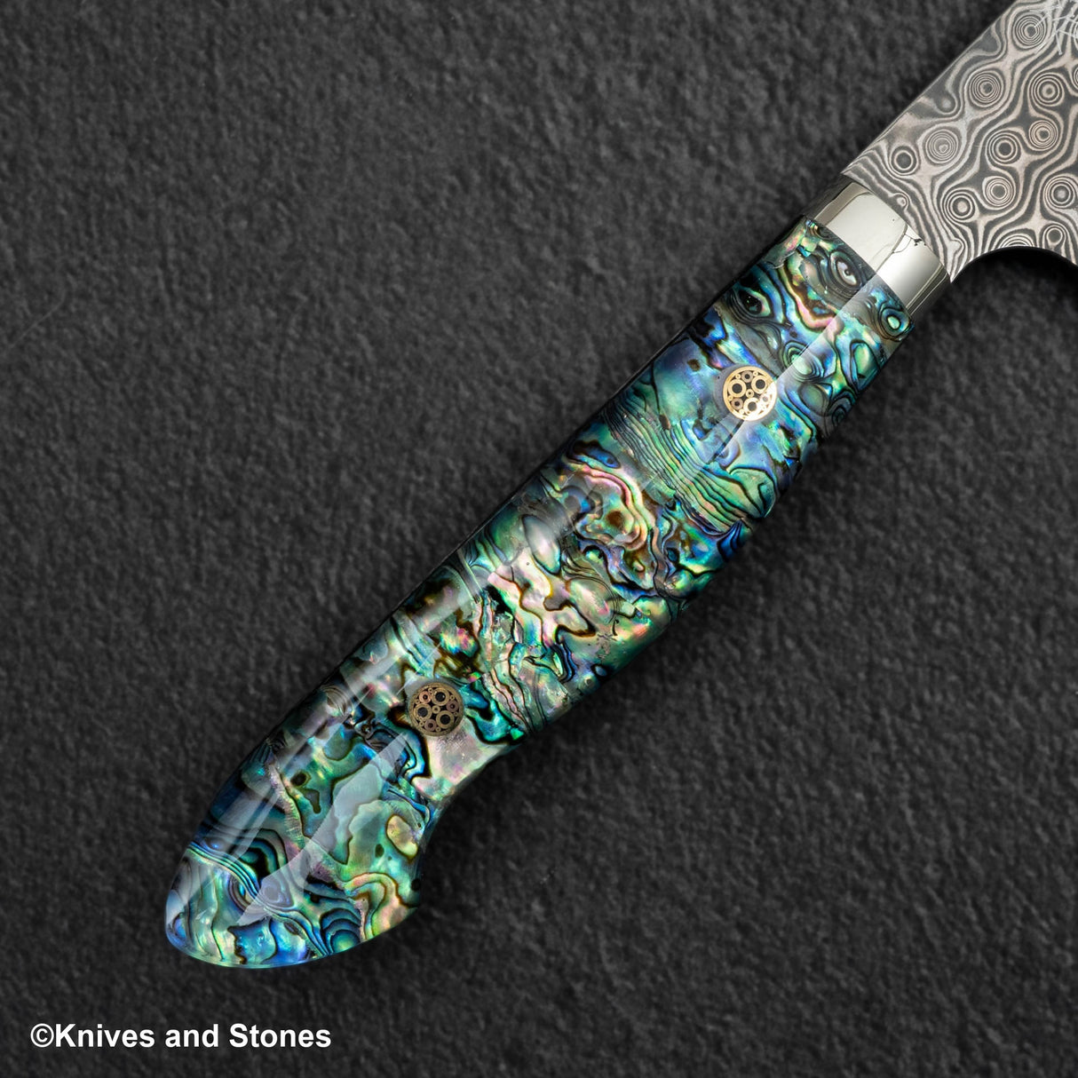 Nigara Anmon（暗紋）SG2 雨滴大馬士革 Gyuto 240 毫米珍珠母貝鑲嵌手柄