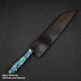 Nigara Anmon（暗紋）SG2 雨滴大馬士革 K 尖 Gyuto 210 毫米珍珠母鑲嵌手柄