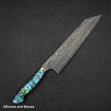 Nigara Anmon (暗紋) SG2 Raindrop Damascus K tip Gyuto 240mm Mother-of-Pearl Inlay Handle
