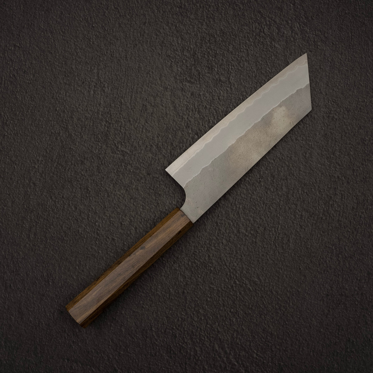 Nigara Aogami（藍色）超級霧面 Migaki Tsuchime 成品 Nakiri 165mm 黑色 Chacate