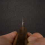 Nigara Aogami（藍色）超級霧面 Migaki Tsuchime 成品 Nakiri 165mm 黑色 Chacate