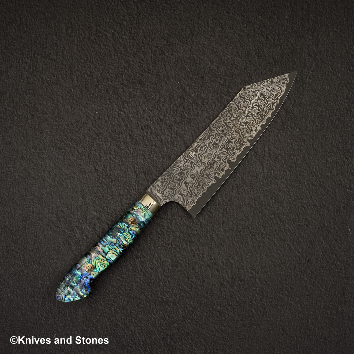 Nigara Anmon（暗紋）SG2 雨滴大馬士革文化 180 毫米珍珠母貝鑲嵌手柄