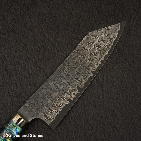 Nigara Anmon（暗紋）SG2 雨滴大馬士革文化 180 毫米珍珠母貝鑲嵌手柄