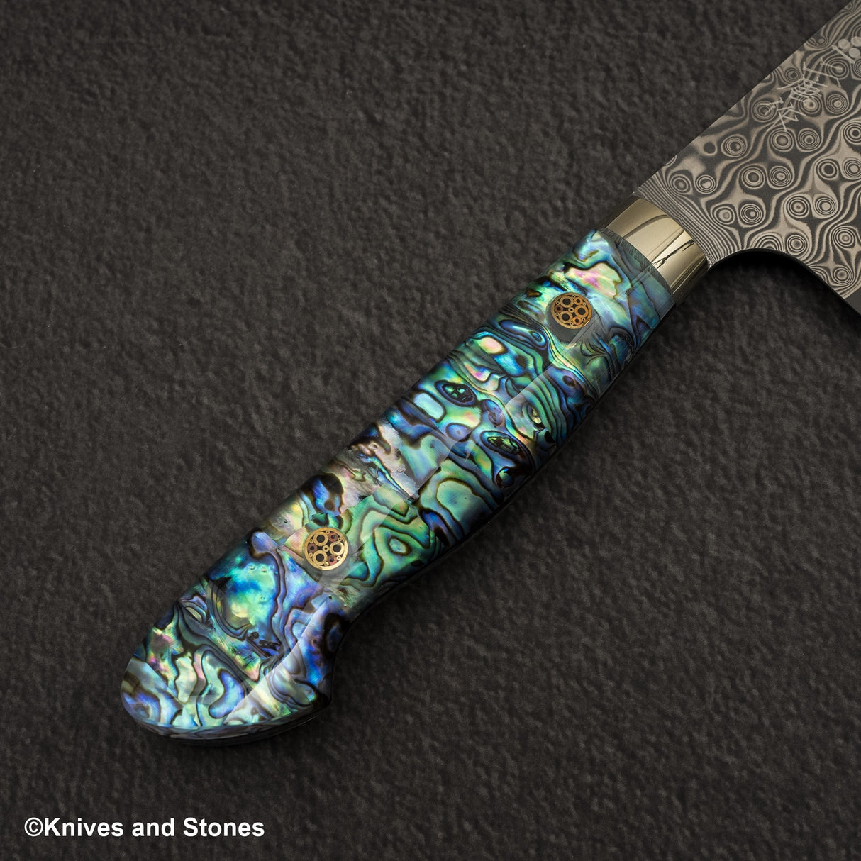 Nigara Anmon（暗紋）SG2 雨滴大馬士革文化 180 毫米珍珠母貝鑲嵌手柄