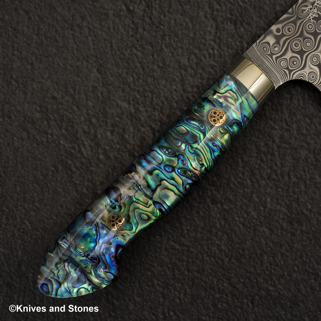 Nigara Anmon（暗紋）SG2 雨滴大馬士革文化 180 毫米珍珠母貝鑲嵌手柄