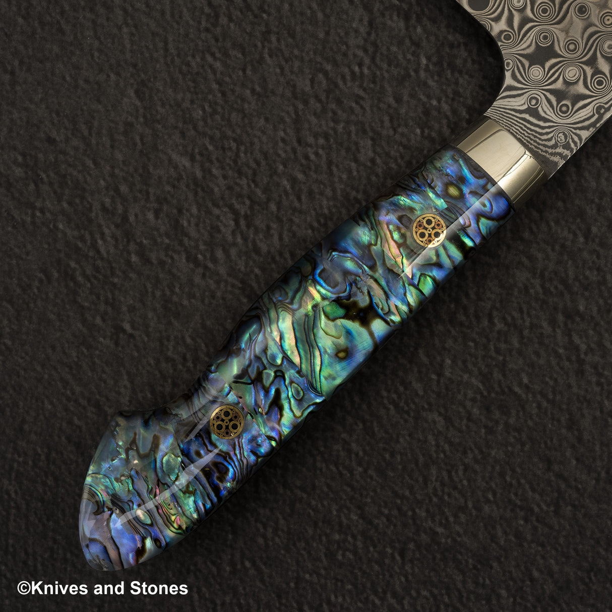 Nigara Anmon（暗紋）SG2 雨滴大馬士革文化 180 毫米珍珠母貝鑲嵌手柄