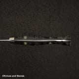 Nigara Anmon（暗紋）SG2 雨滴大馬士革 Gyuto 210 毫米珍珠母貝鑲嵌手柄