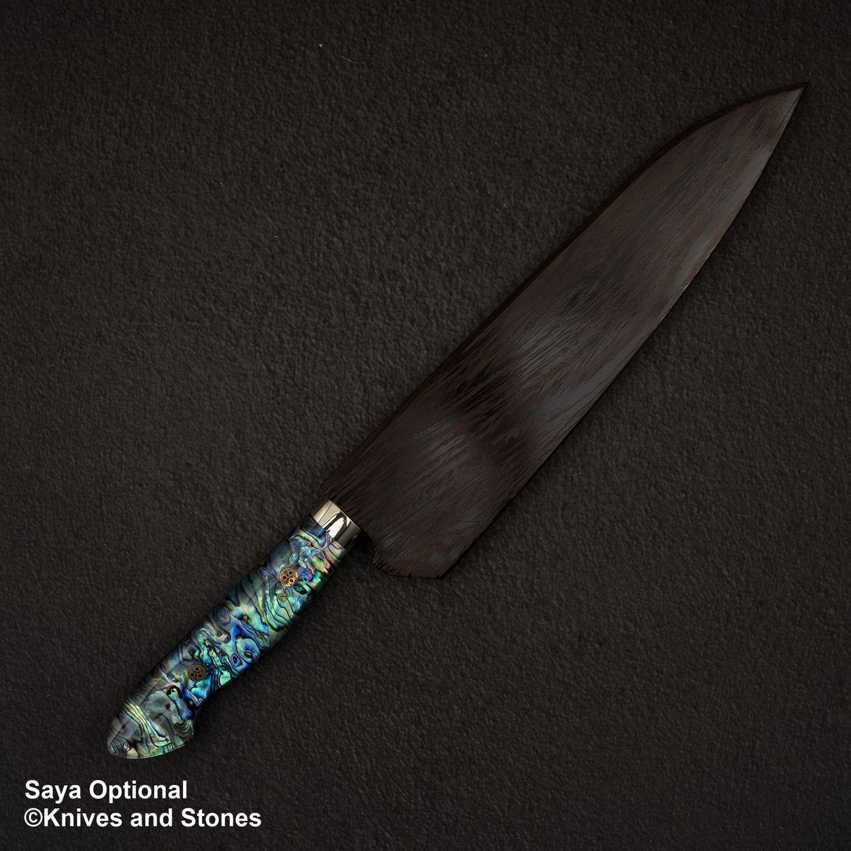 Nigara Anmon（暗紋）SG2 雨滴大馬士革 Gyuto 210 毫米珍珠母貝鑲嵌手柄