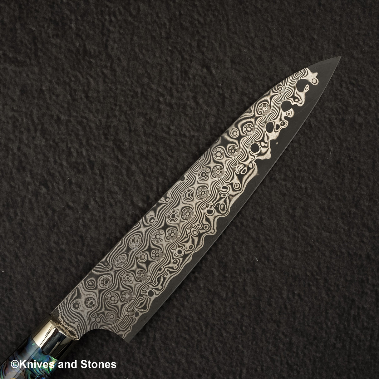 Nigara Anmon (暗紋) SG2 雨滴大馬士革 Petty 150mm 珍珠母貝鑲嵌手柄