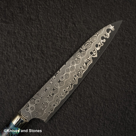 Nigara Anmon (暗紋) SG2 雨滴大馬士革 Petty 150mm 珍珠母貝鑲嵌手柄