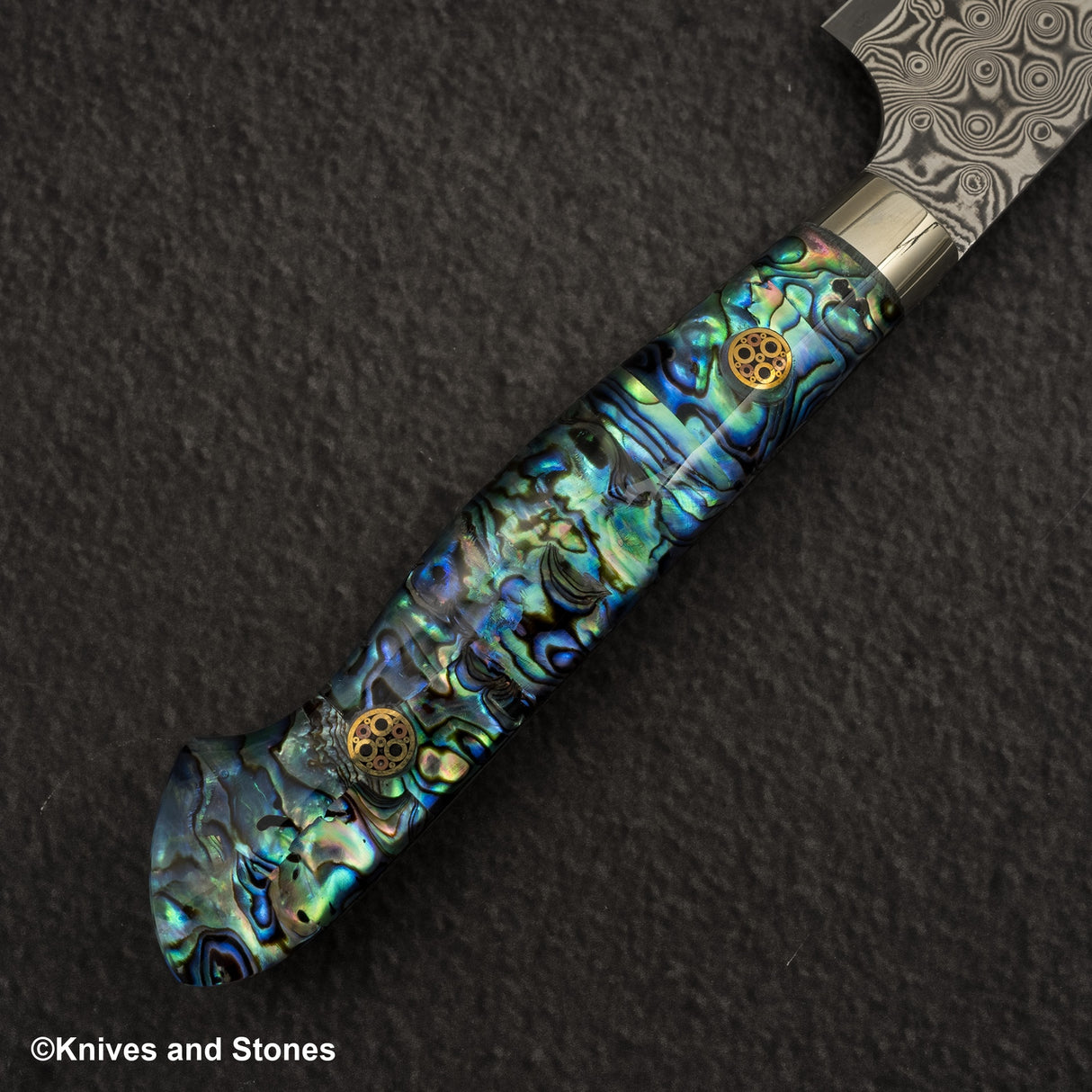 Nigara Anmon (暗紋) SG2 雨滴大馬士革 Petty 150mm 珍珠母貝鑲嵌手柄