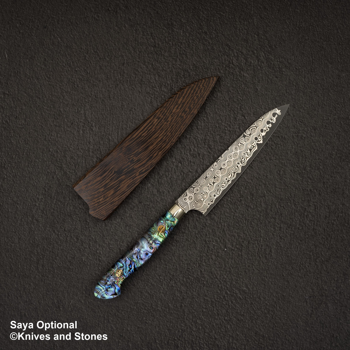 Nigara Anmon (暗紋) SG2 雨滴大馬士革 Petty 150mm 珍珠母貝鑲嵌手柄