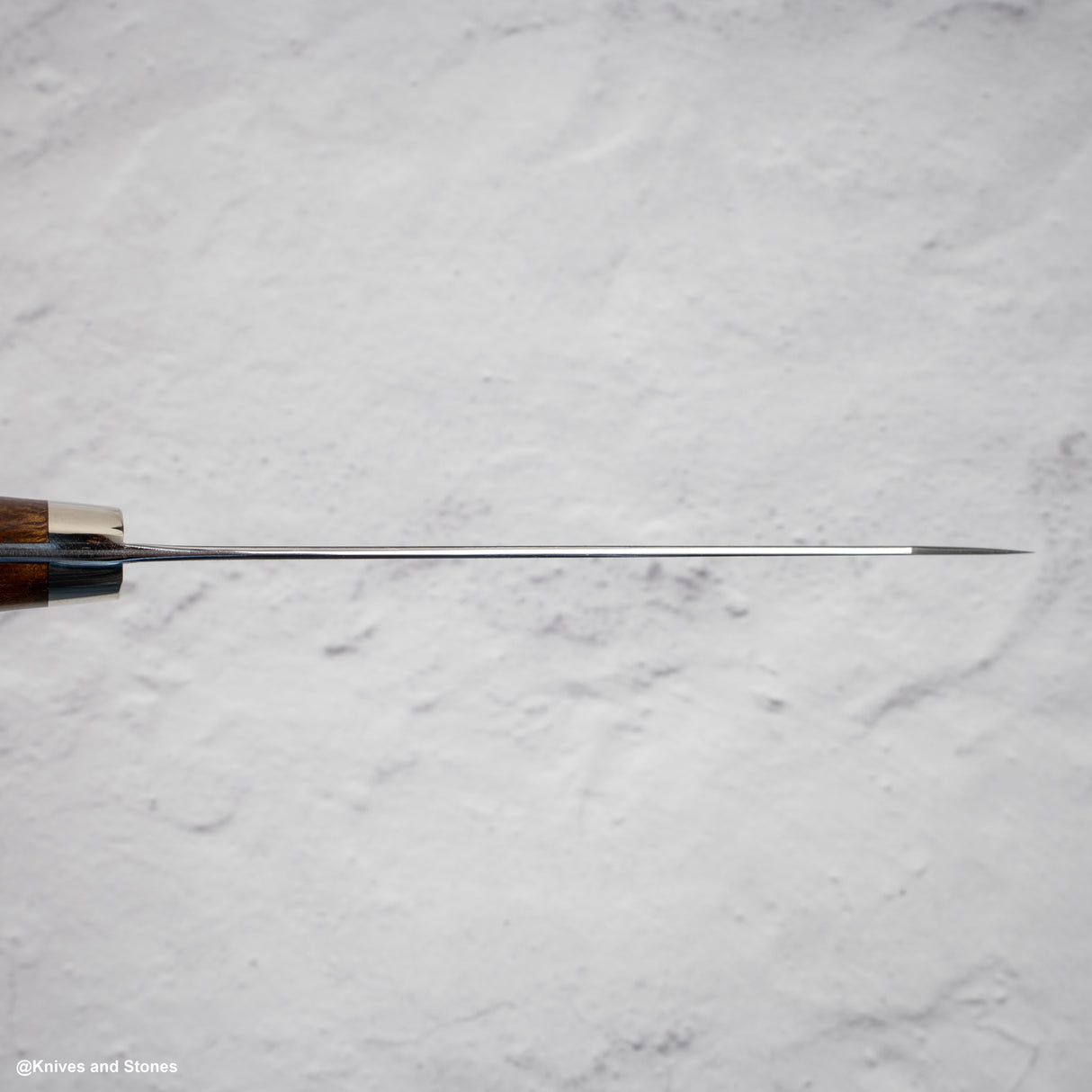 Nigara Anmon (暗紋) SG2 Raindrop Damascus K-tip Petty Western 150mm Ironwood