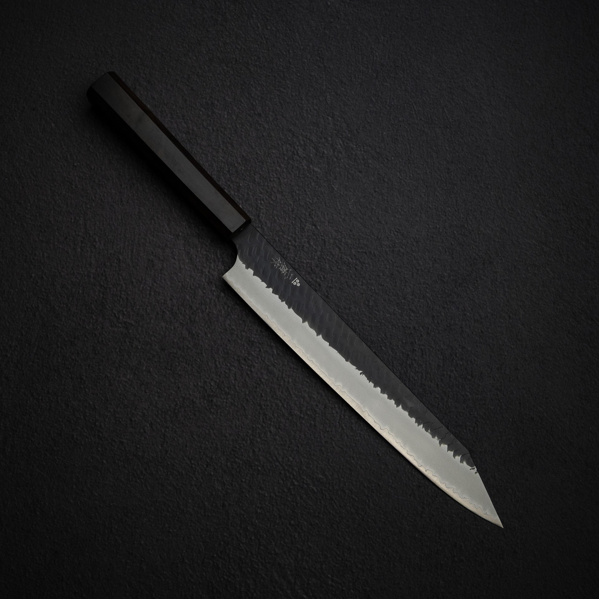 二唐SG2 黑打槌目K 型尖筋引255mm 烏木柄– Knives and Stones