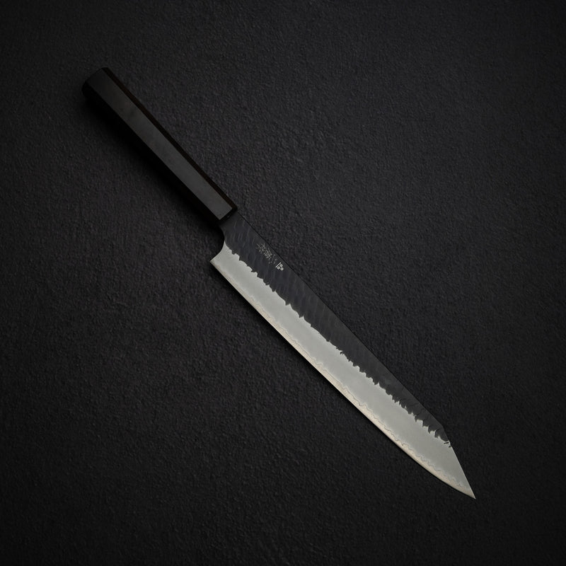 Nigara SG2 Kurouchi Tsuchime K-Tip Sujihiki 255mm Ebony