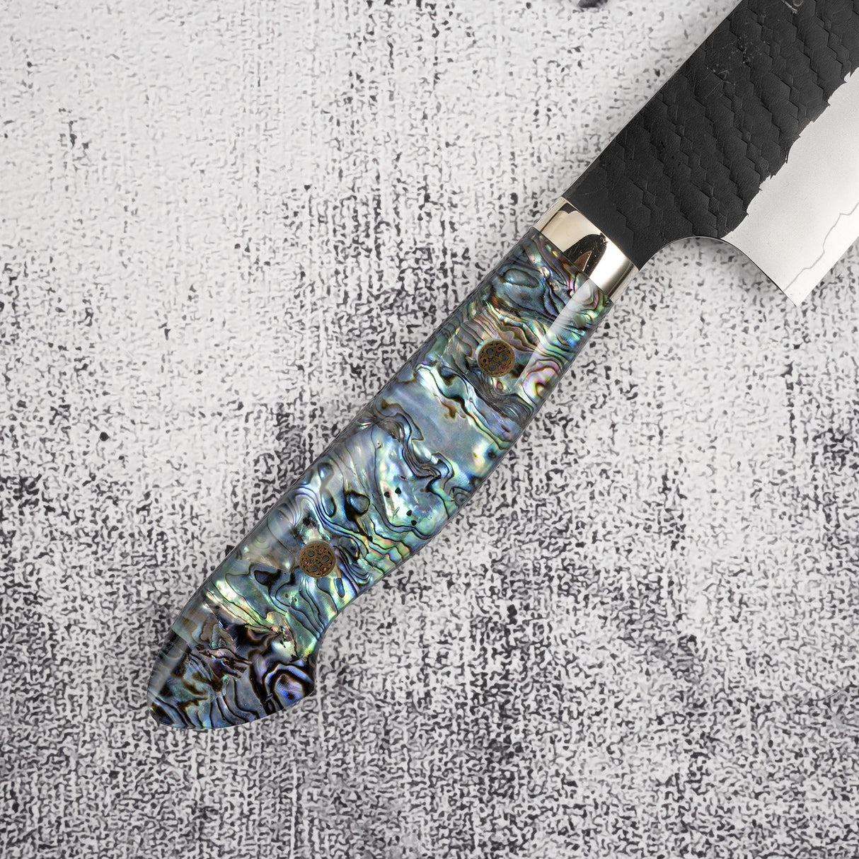 Nigara SG2 Mother-of-pearl K-tip Gyuto 240mm Kurouchi Tsuchime