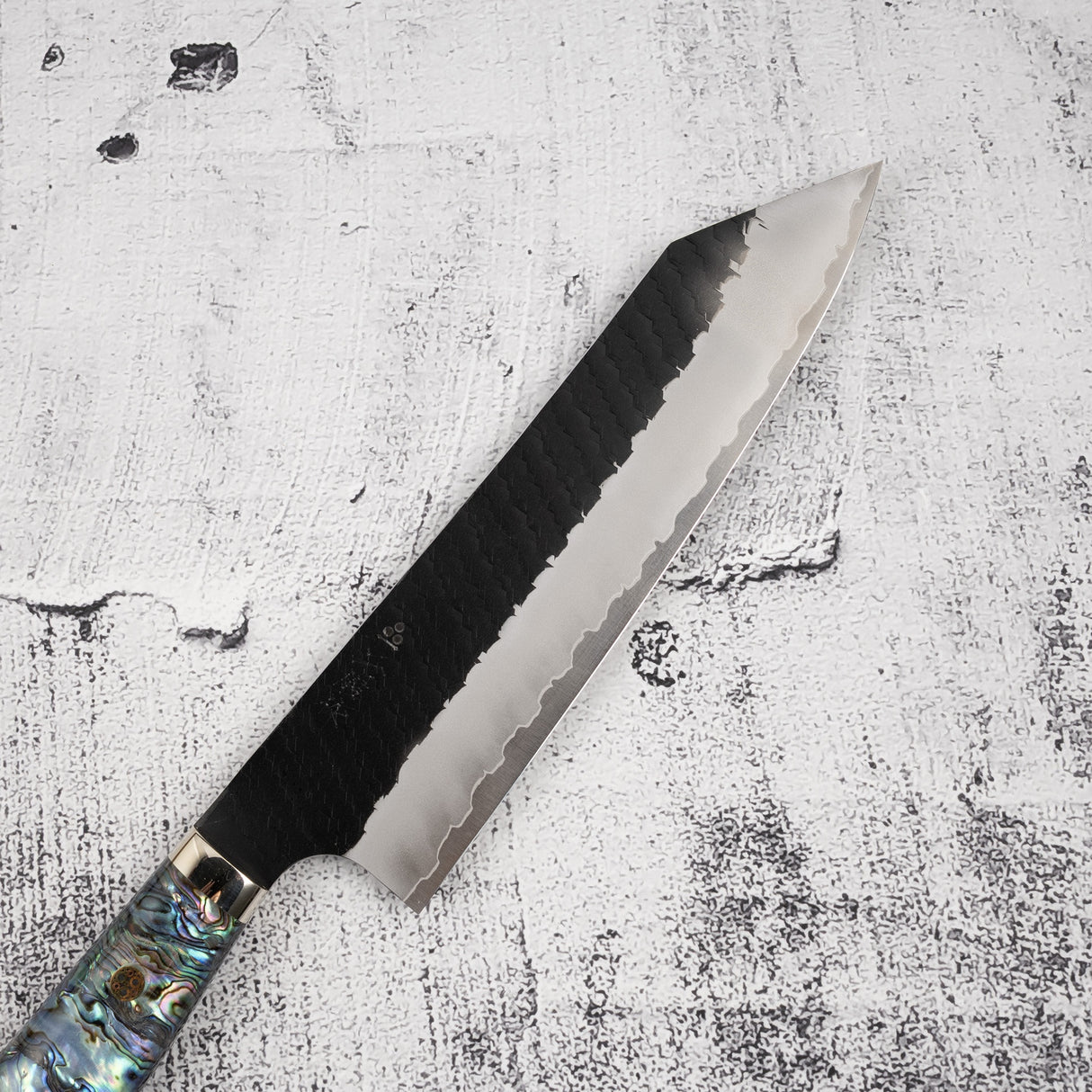 Nigara SG2 Mother-of-pearl K-tip Gyuto 240mm Kurouchi Tsuchime