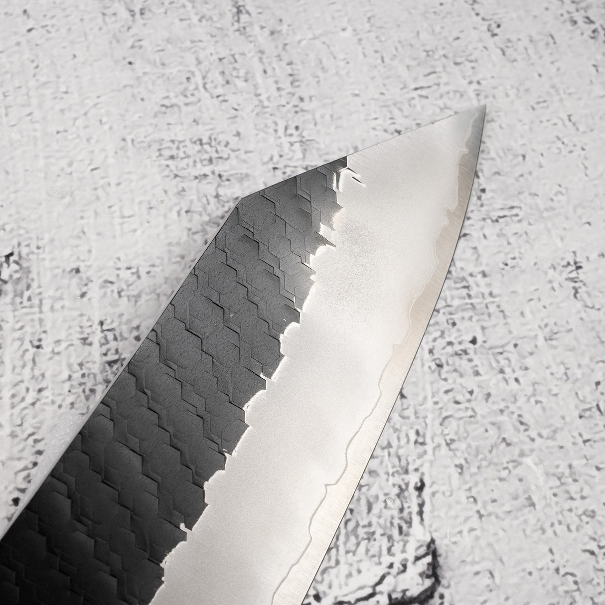 Nigara SG2 Mother-of-pearl K-tip Gyuto 240mm Kurouchi Tsuchime