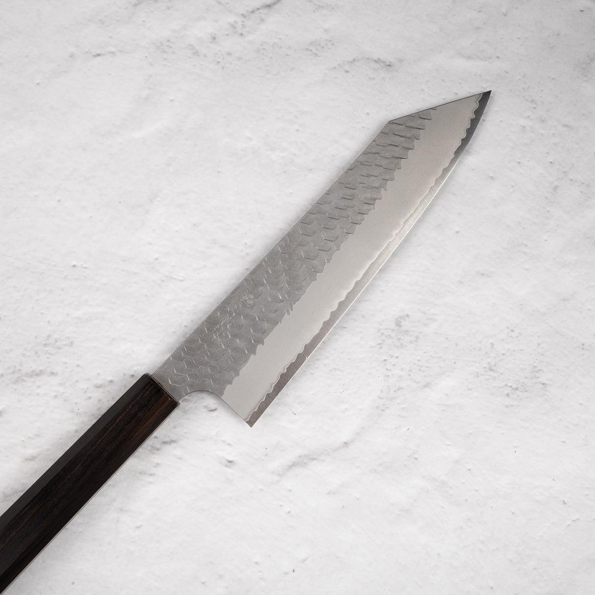 Nigara SG2 Tsuchime Matt Migaki K-tip Gyuto 210mm Ebony