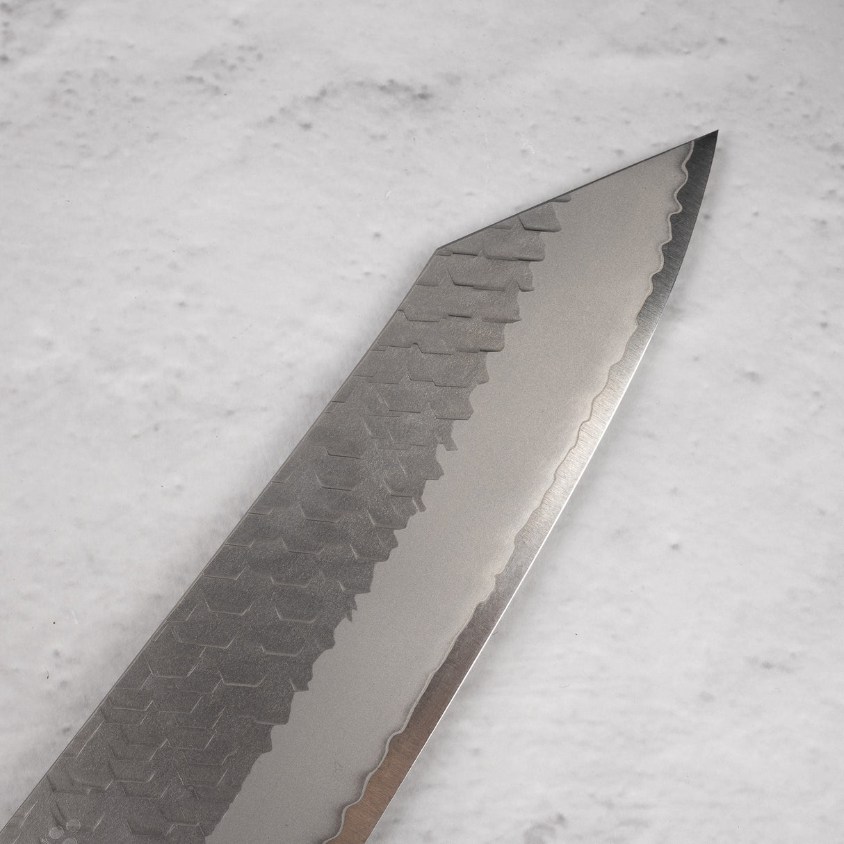 Nigara SG2 Tsuchime Matt Migaki K-tip Gyuto 210mm Ebony
