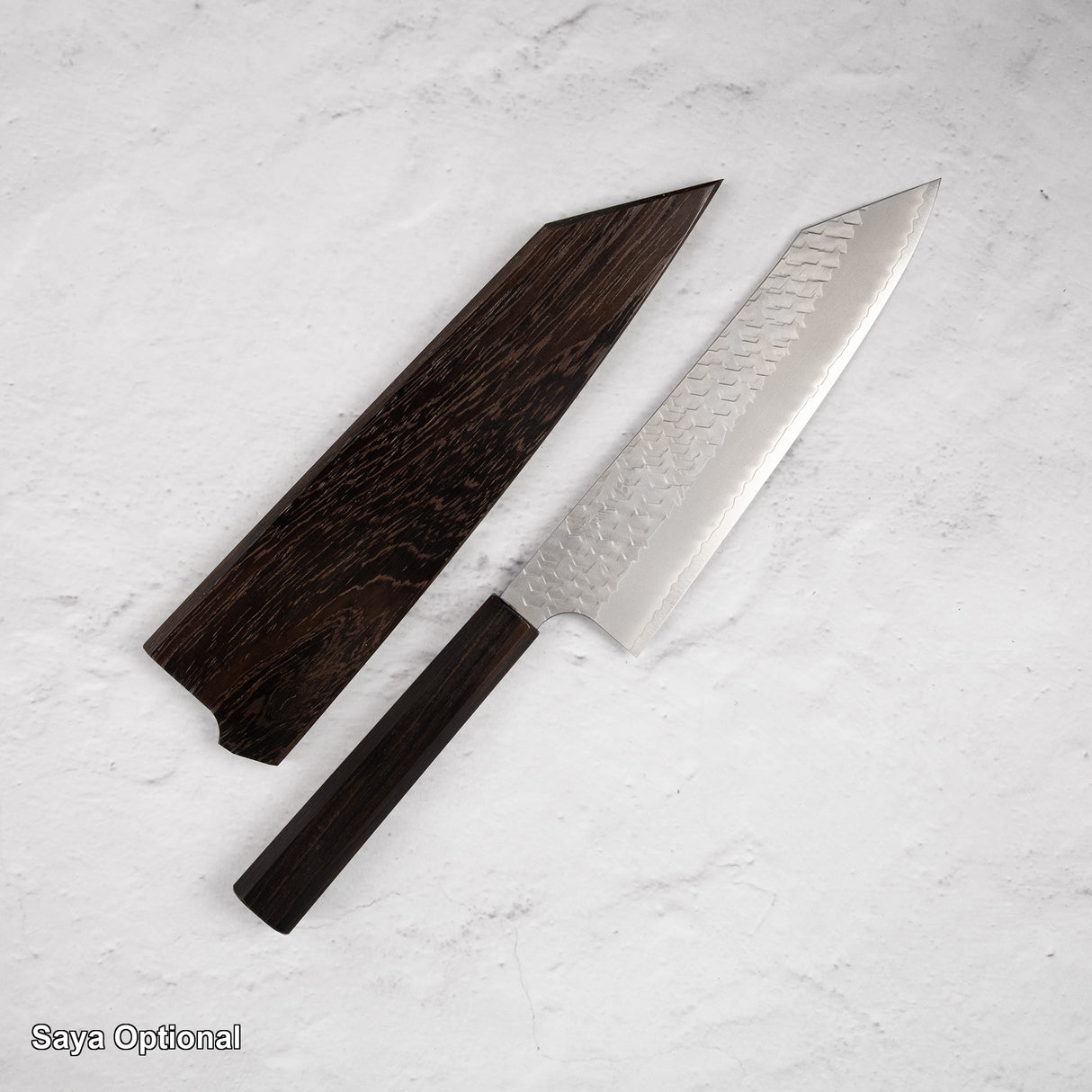 Nigara SG2 Tsuchime Matt Migaki K-tip Gyuto 210mm Ebony