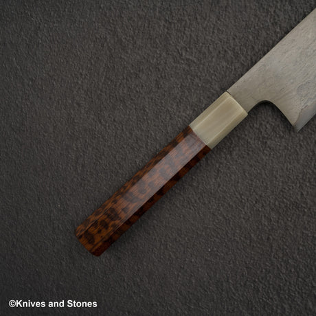 Nigara 特別藍 2 Gyuto 240 mm Wrongt 鐵包覆蛇木手柄