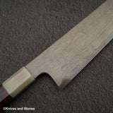 Nigara 特別藍 2 Gyuto 240 mm Wrongt 鐵包覆蛇木手柄