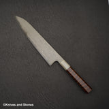 Nigara 特別藍 2 Gyuto 240 mm Wrongt 鐵包覆蛇木手柄